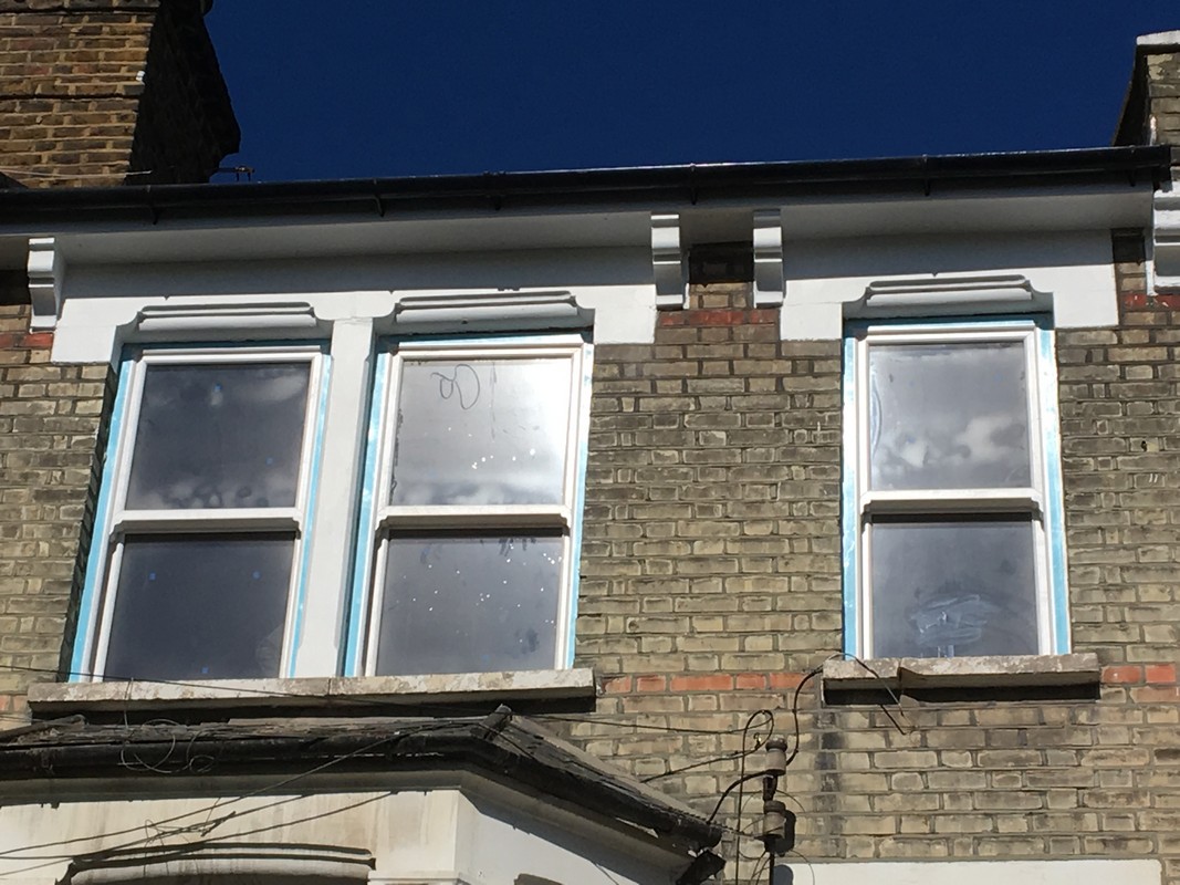 New uPVC sash windows fitted on Victorian terrace in Esher